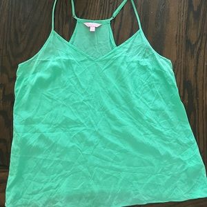 Lilly Pulitzer Silk Green/Teal Top
